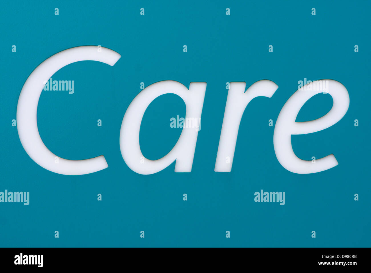 Cura di Salute segno direzionale Foto Stock