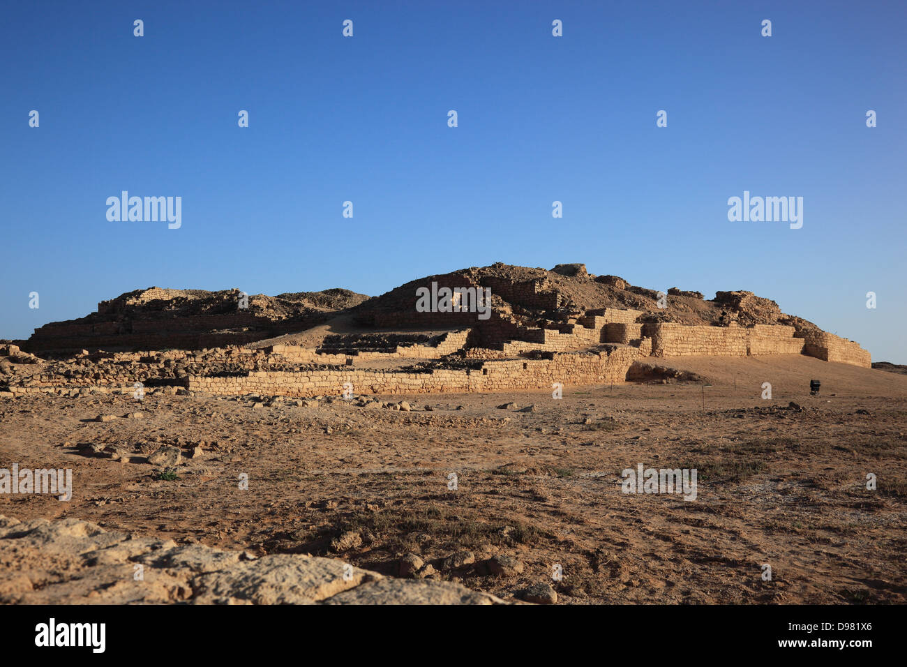 Avanzi di insediamento della città e del porto di incenso di Al-Baleed, patrimonio culturale mondiale dell Unesco, Salalah, Oman Foto Stock