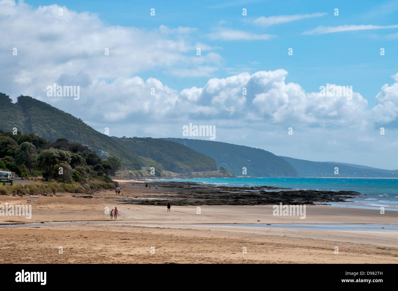Spiaggia di Lorne la Great Ocean Road Victoria Australia Foto Stock