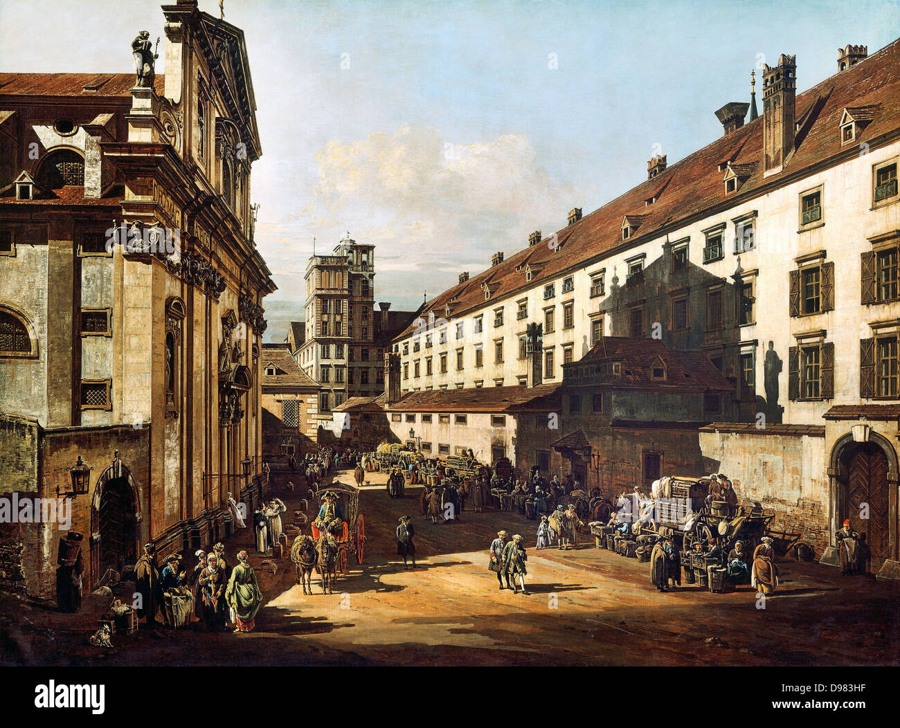 Bernardo Bellotto, Vienna, Chiesa Dominicana 1759 - 1760 olio su tela. Kunsthistorisches Museum, Vienna, Austria. Foto Stock