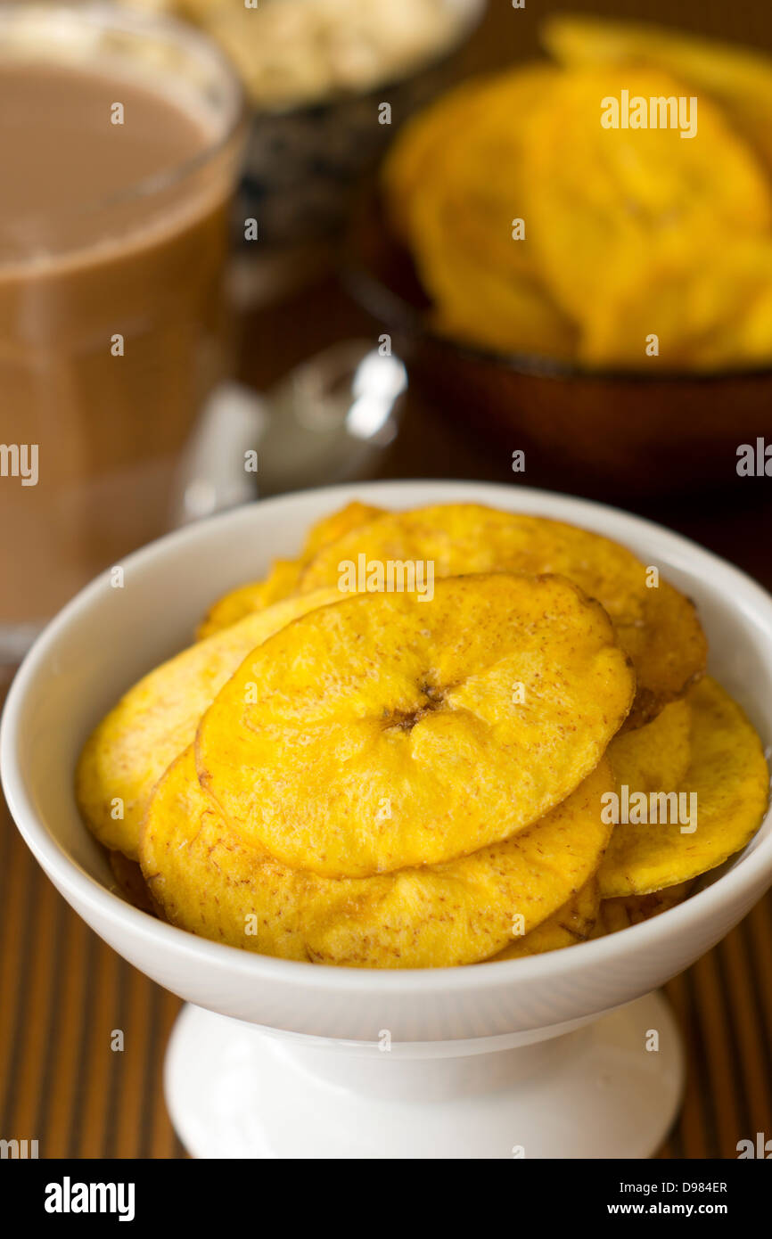 Piantaggine Banana Chips Foto Stock