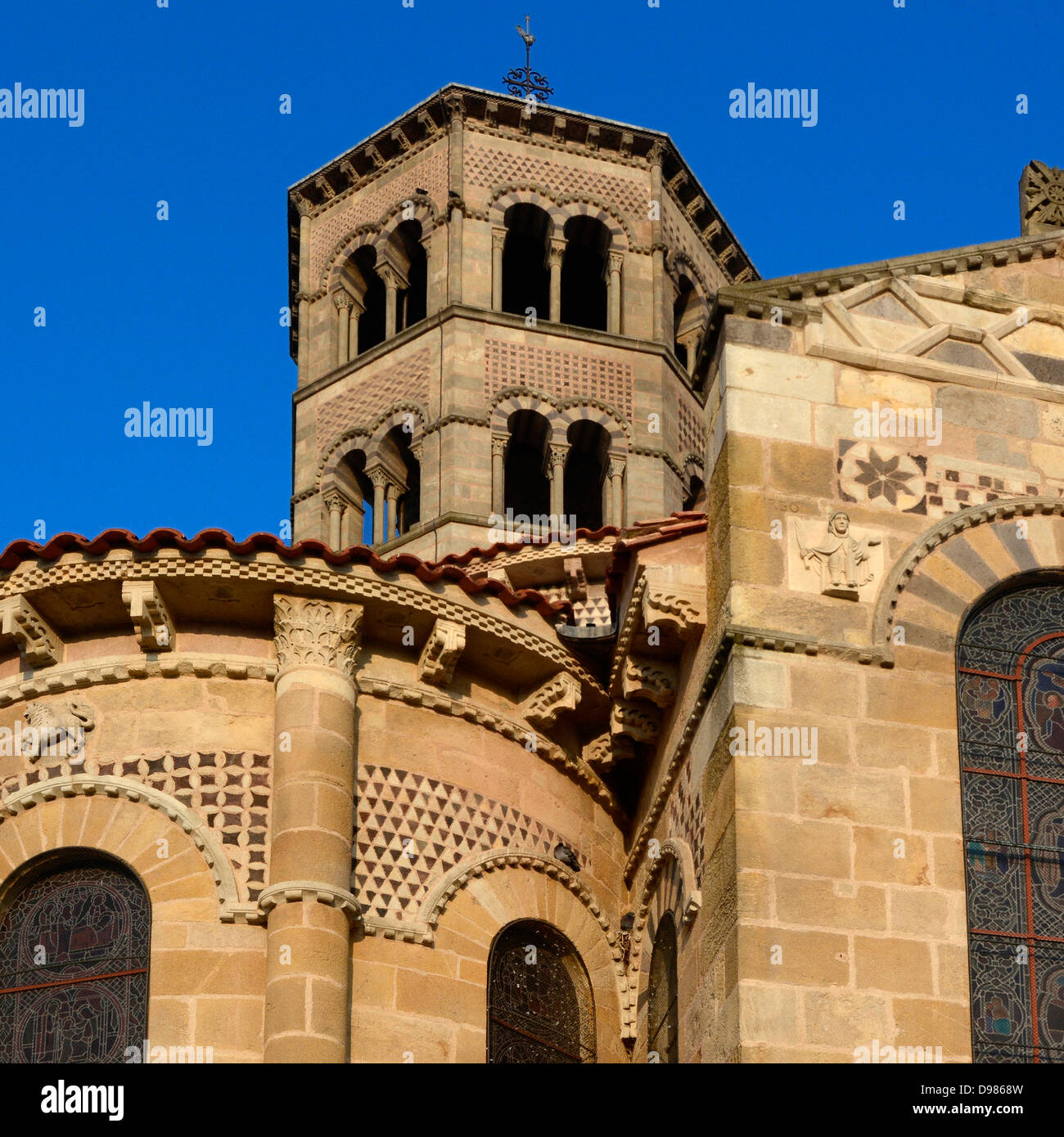 Chiesa romanica di Saint-Austremoine d'Issoire, Issoire, Auvergne Francia, Europa Foto Stock