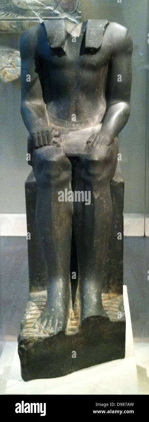 Statua di re Senwosret I xii Dinastia, circa 1961--1917 BC Foto Stock