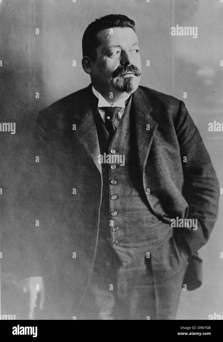 Friedrich Ebert (1871-1925), uomo politico tedesco (SPD). Cancelliere della Germania e il suo primo Presidente durante il periodo di Weimar. Fotografia Febbraio 1921. Foto Stock