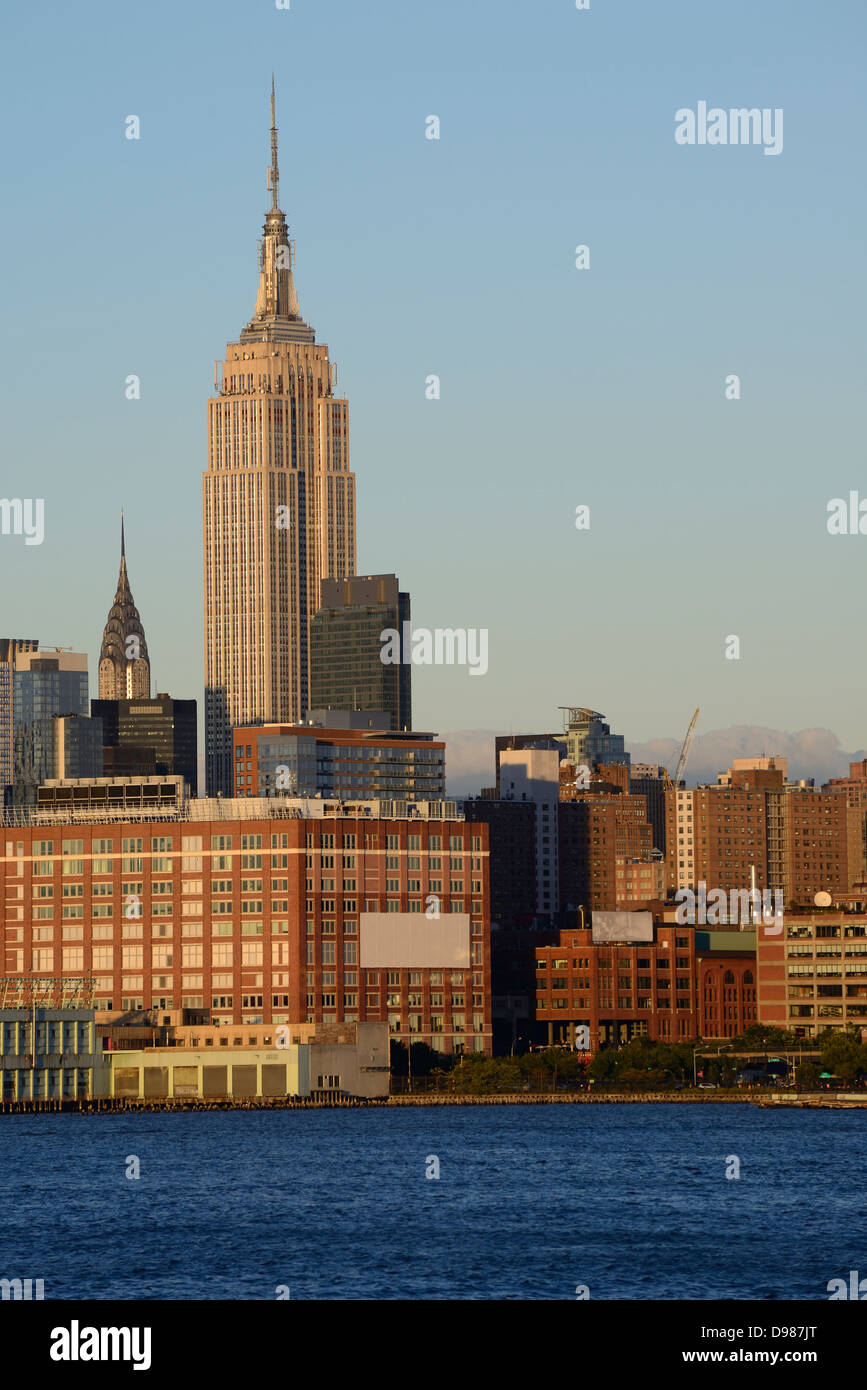 Hoboken vista di Midtown Manhattan, a New York City Foto Stock