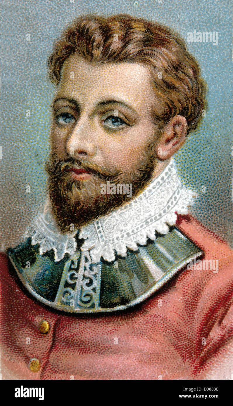 Francis Drake (c1540-1596) Inglese navigatore e corsaro. Chromolithograph. Foto Stock