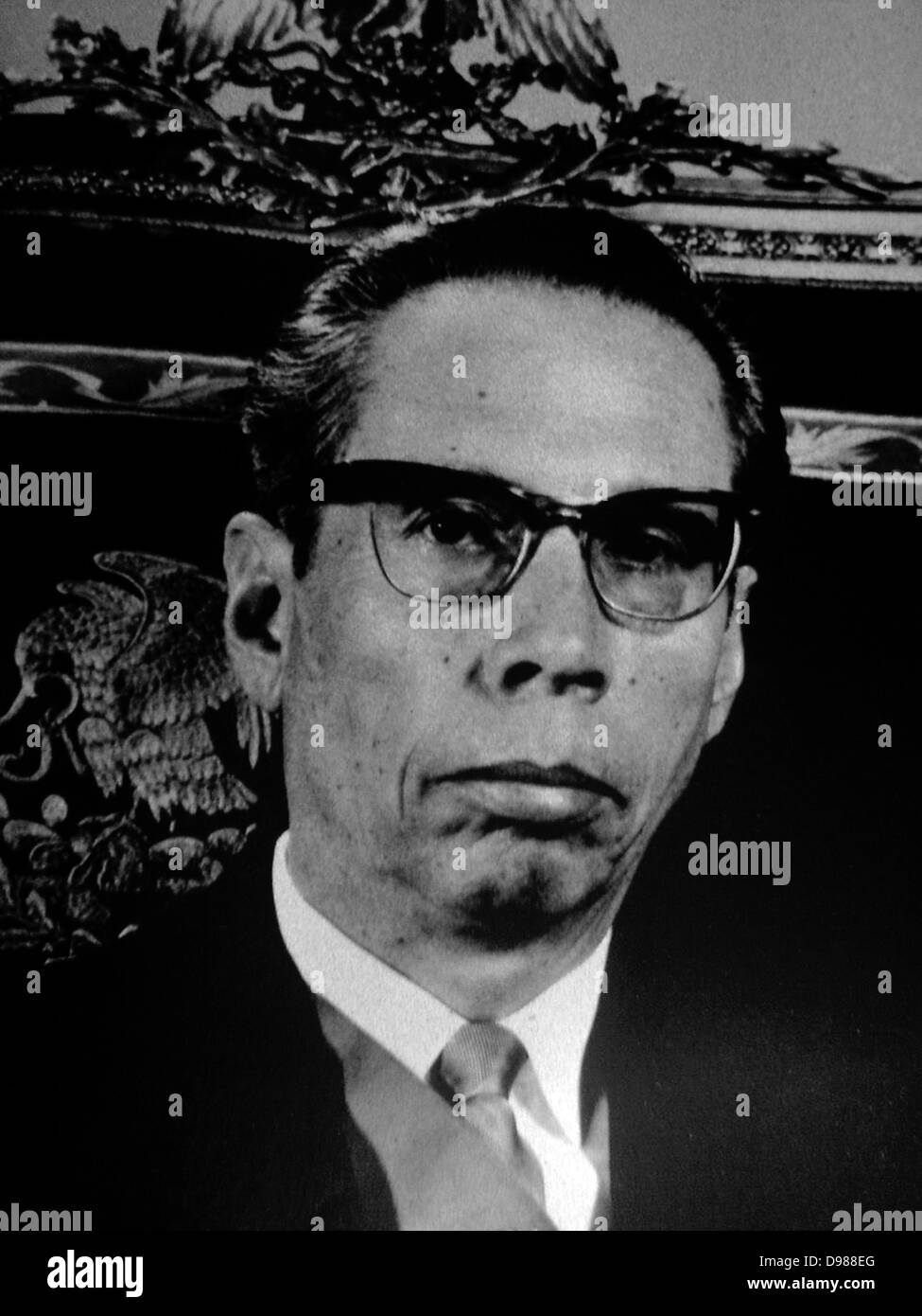 Gustavo Díaz Ordaz Bolaños (12 marzo 1911 - 15 luglio 1979) è servito come Presidente del Messico dal 1964 al 1970 Foto Stock