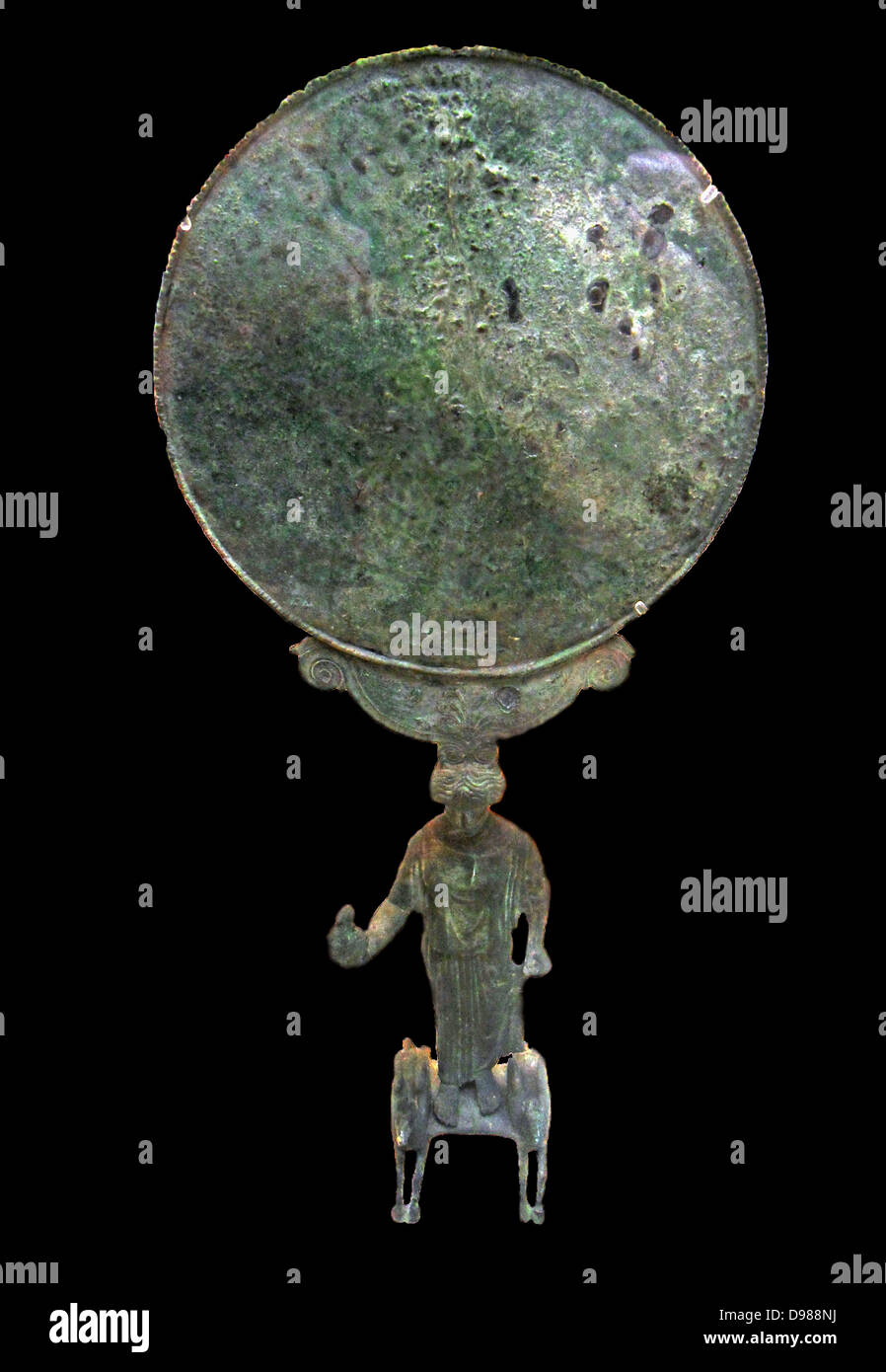 Cariatide specchio, specchio greca di Corinto 460 BC Foto Stock