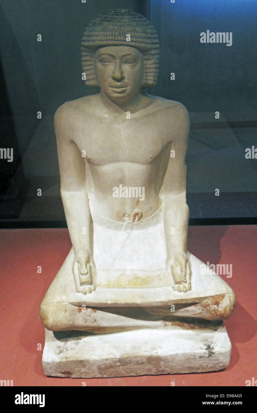 Lo scriba (egiziano scribe al lavoro) 1430 BC Foto Stock