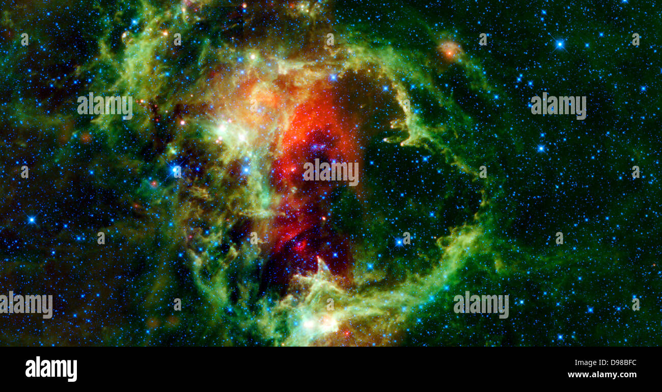 Questo saggio è a mosaico della nebulosa anima (a.k.a. l'embrione Nebula, IC 1848, o W5). Si tratta di un open cluster di stelle circondato da Foto Stock