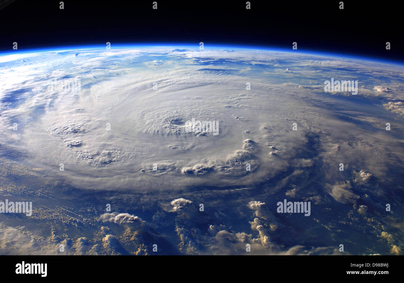 Uragano Felix sul Mar dei Caraibi, Settembre 3, 2007 at 11:38:46.000 GMT come visto dalla Stazione Spaziale Internazionale (Expedition 15) Foto Stock