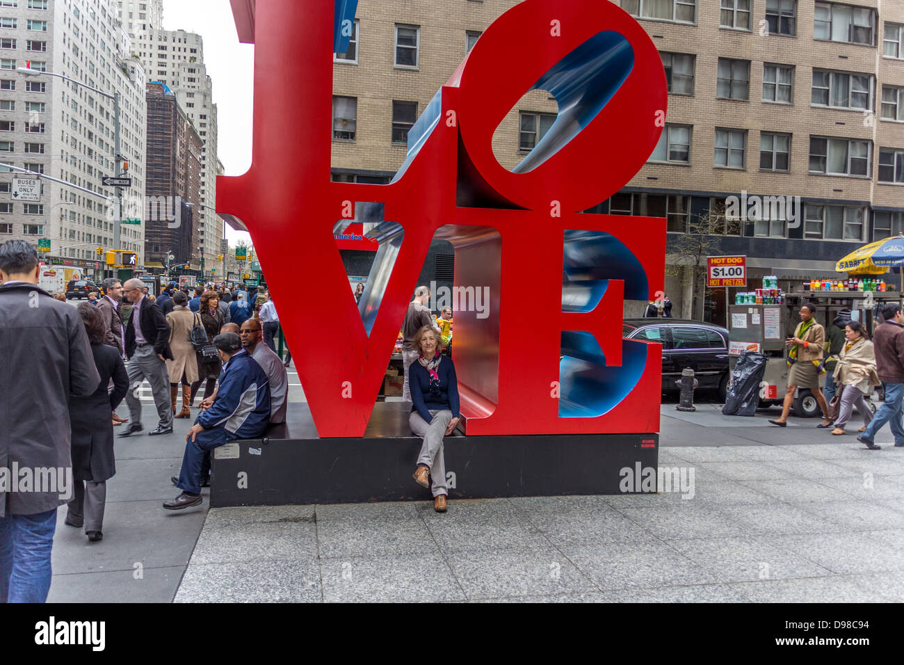 Amore segno sulla 6th Avenue Foto Stock