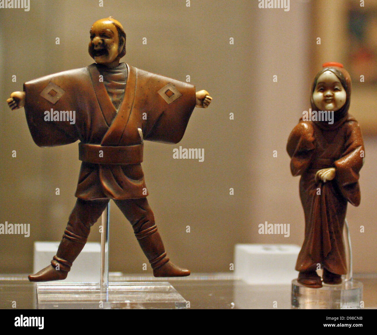 Netsuke (Giapponese sculture in miniatura inventato nel XVII secolo il Giappone. Foto Stock