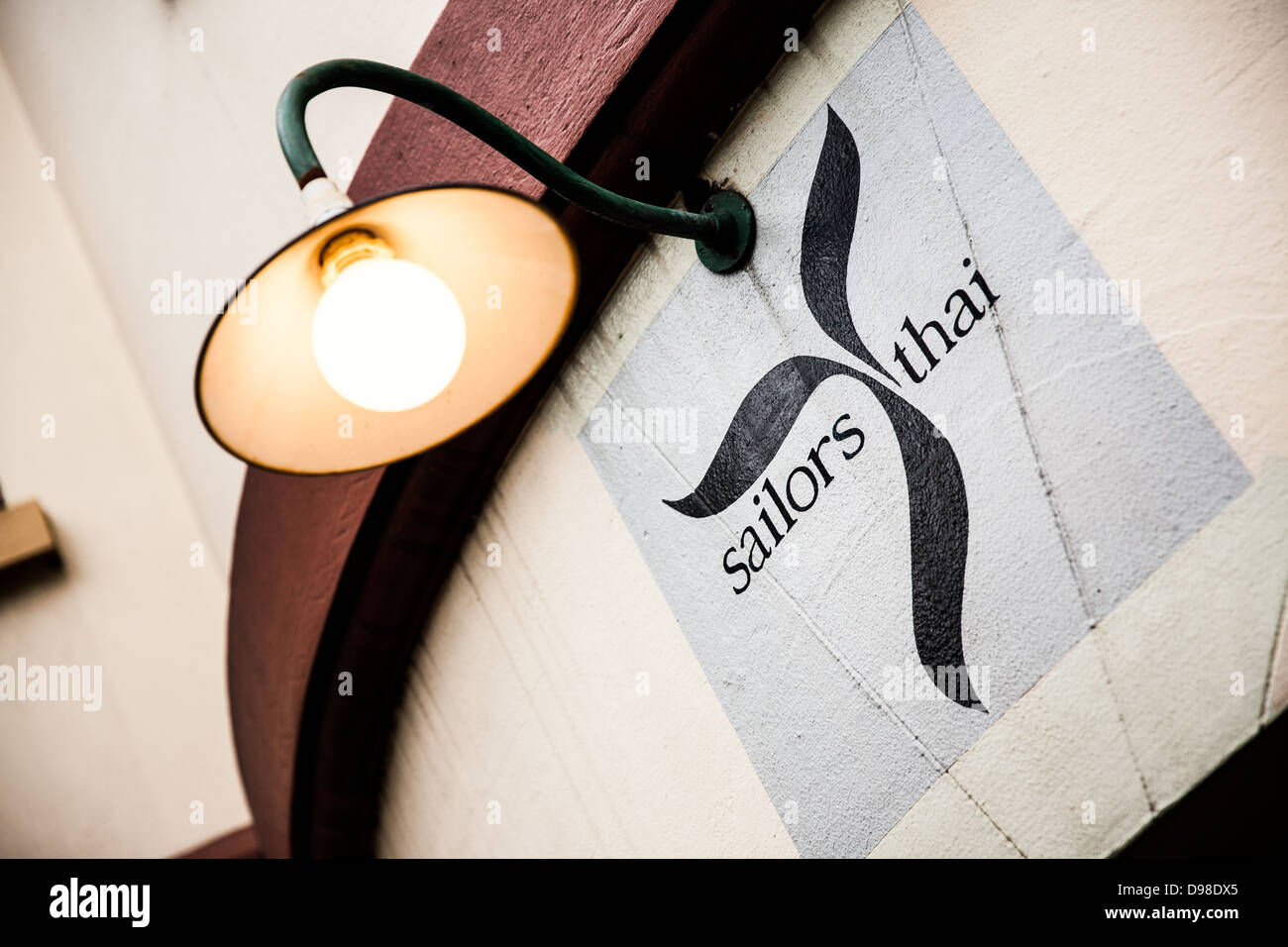 I marinai ristorante Thai entrata digital signage Foto Stock