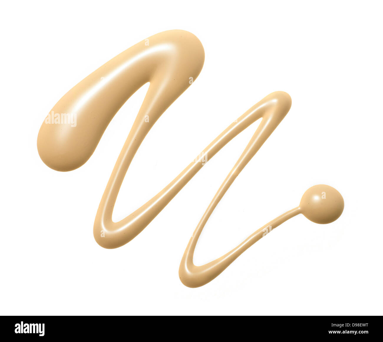 Scarabocchio di fondazione ritagliato su uno sfondo bianco Foto Stock