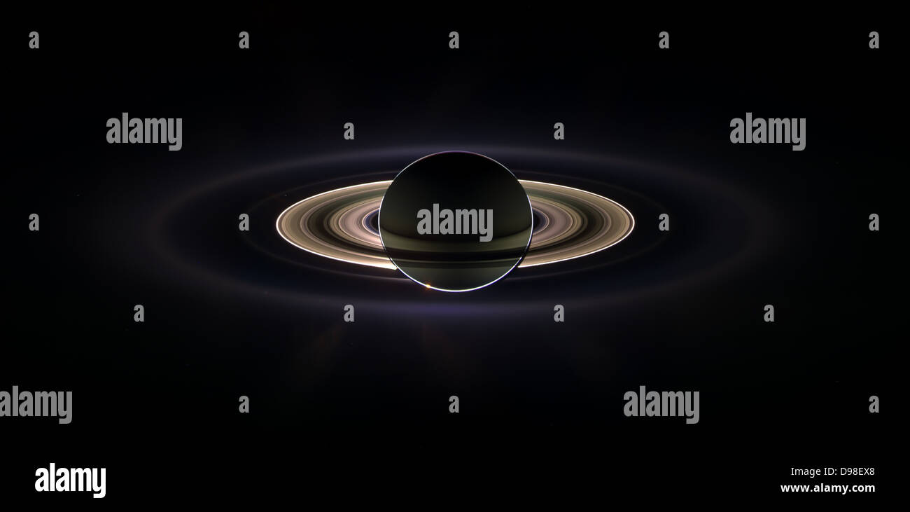 Il pianeta Saturno Foto Stock