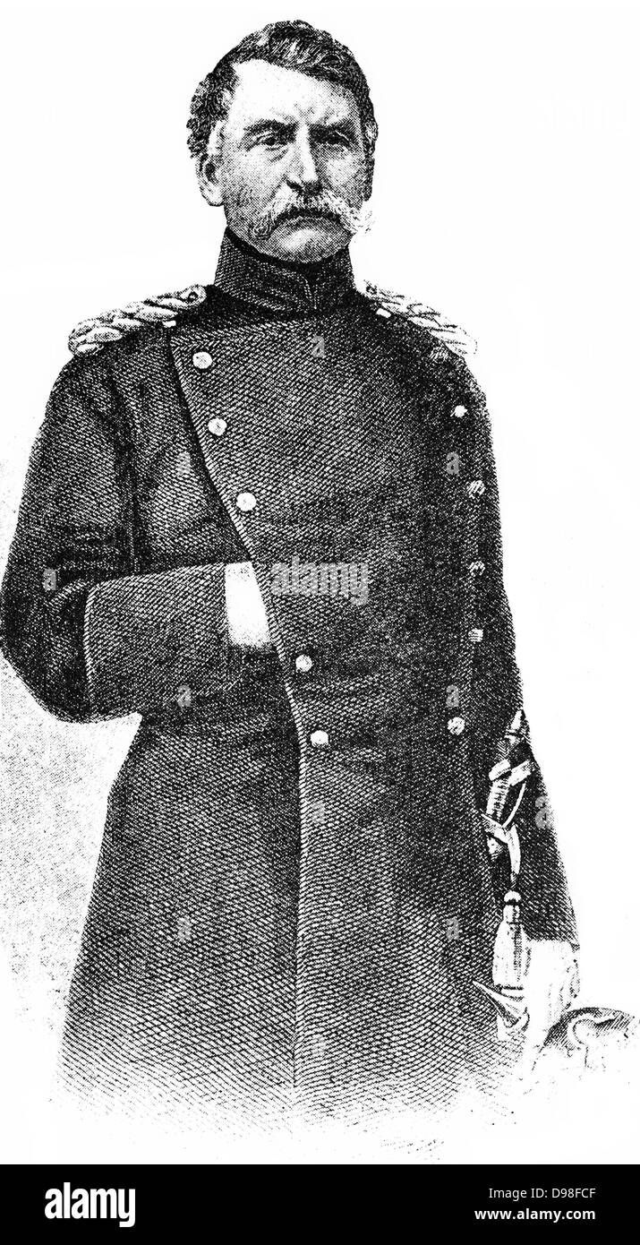 Gustav von Alvensleben I., 1803 - 1872, generale prussiano, guerra franco-prussiana o guerra franco-tedesca, 1870-1871, Foto Stock