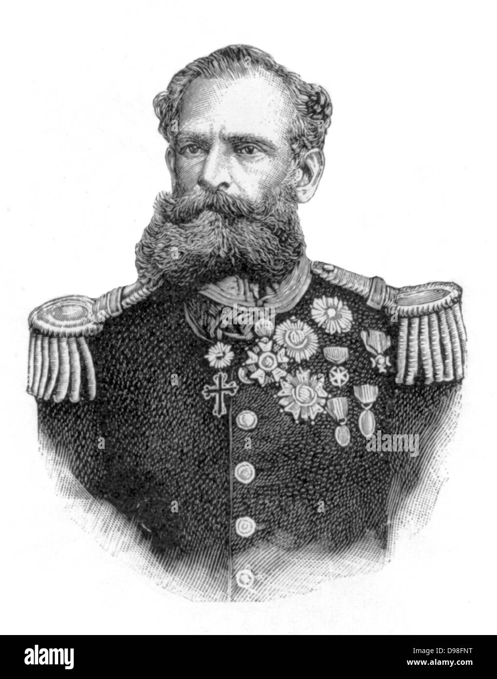 Il maresciallo Manuel Deodoro da Fonseca 1827 - 1892. Primo presidente della repubblica del Brasile (1889-1891), dopo la voce di un colpo di stato militare che depose imperatore Pedro II Foto Stock