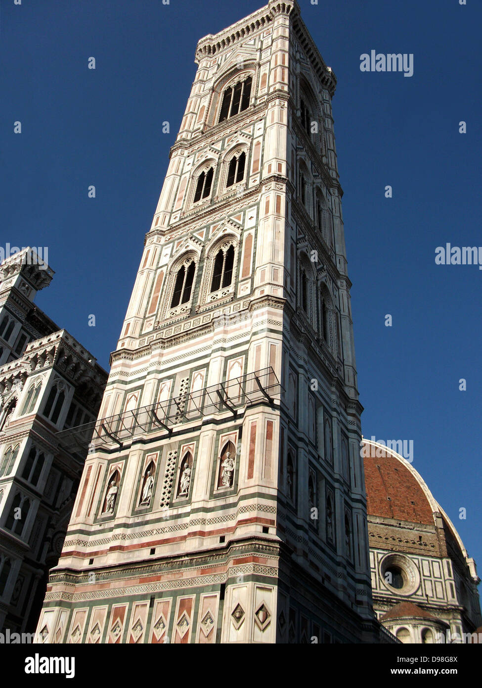 Il Campanile di Giotto o torre presso la Basilica di Santa Maria del Fiore (Inglese: basilica di Santa Maria del Fiore) è il Foto Stock