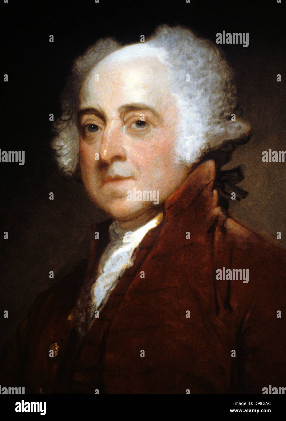 Gilbert Stuart (1755-1828), John Adams 1821 del Presidente USA Foto Stock