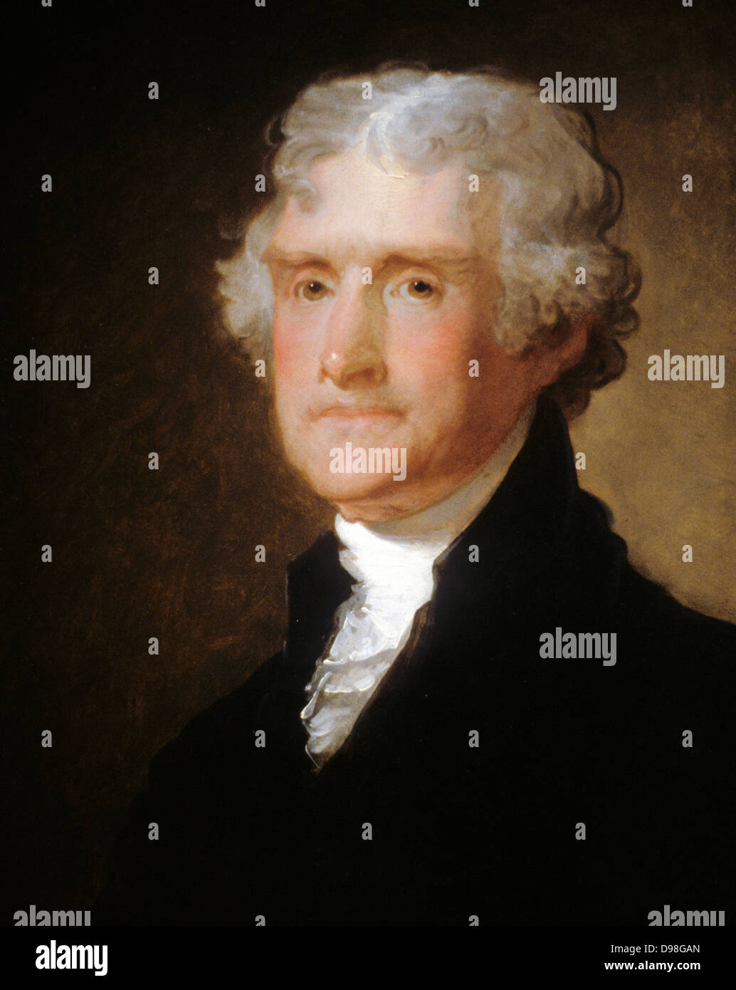 Gilbert Stuart (1755-1828), Thomas Jefferson, 1821 IL PRESIDENTE USA Foto Stock