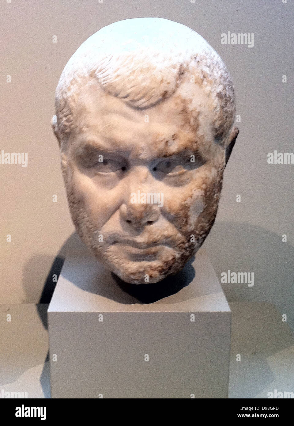 Ritratto in marmo di un uomo Roman metà del III secolo D.C. Forse un ritratto dell'Imperatore Balbinus regnò durante 238 ANNUNCIO Foto Stock