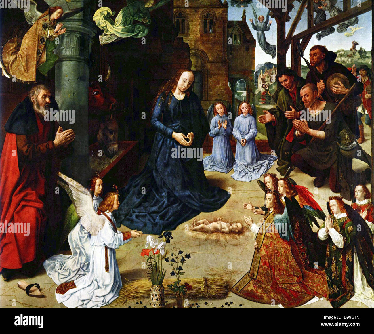 Hugo van der Goes il trittico Portinari (pannello centrale) 1476-78 Foto Stock