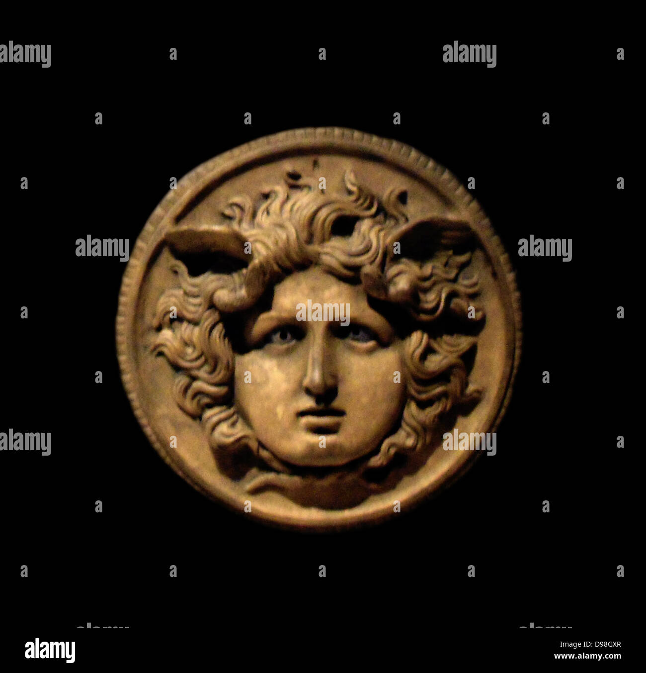 Ornamento da un carro polemade dal bronzo, argento e rame. Roman 1st-II secolo D.C. Foto Stock