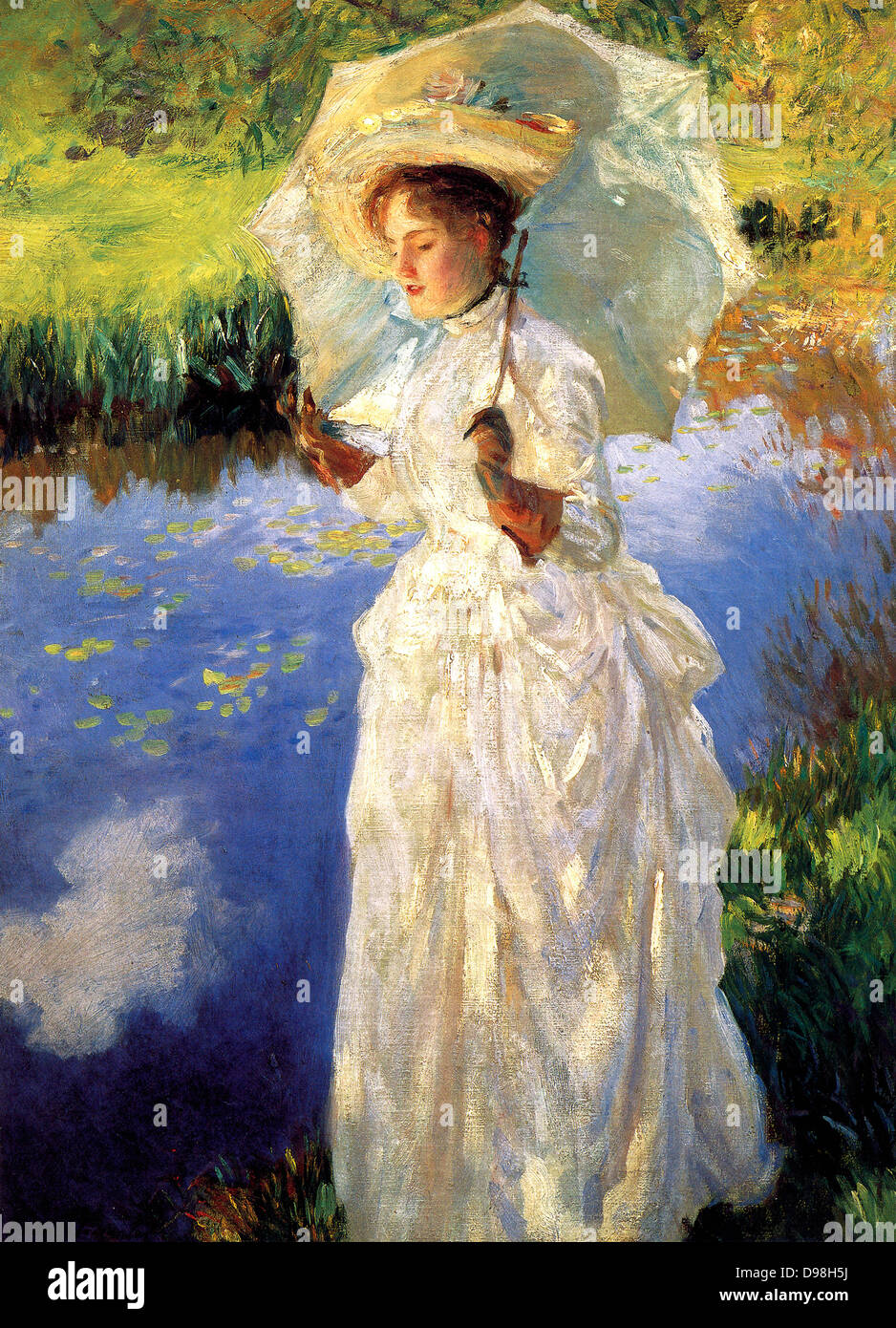 John Singer Sargent (12 gennaio 1856 - 14 Aprile 1925) era un pittore americano passeggiata mattutina. Olio su tela, 1888 Foto Stock