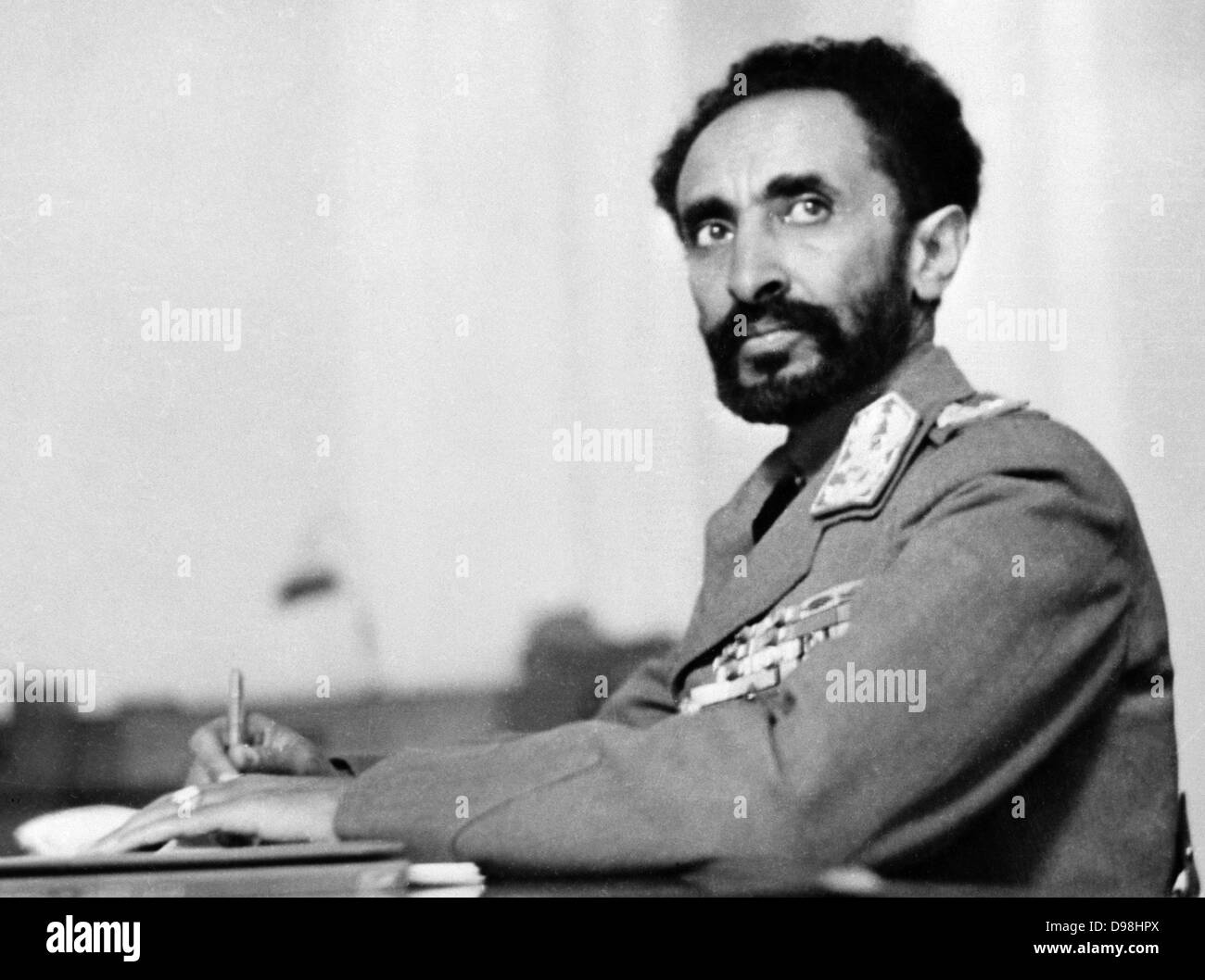 Haile Selassie I (1892 - 1975), Etiopia reggente dal 1916 al 1930 e l'imperatore di Etiopia dal 1930 al 1974. Circa 1936 Foto Stock