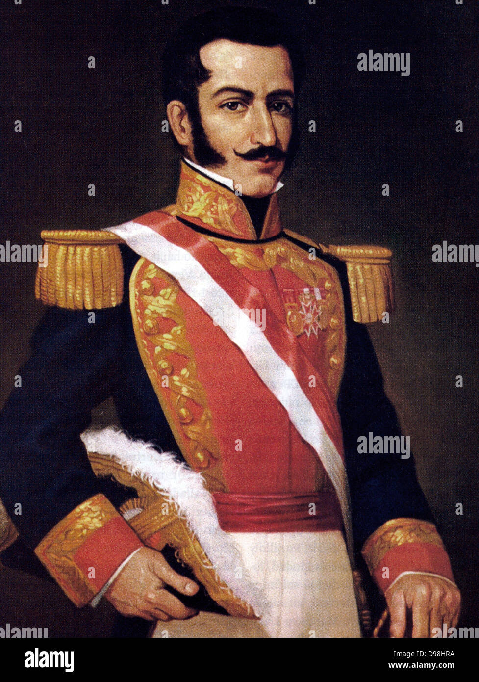 Felipe Santiago de Salaverry (1805-1836) soldato peruviano, politico e, dal 1835 al 1836, Presidente del Perù. Foto Stock