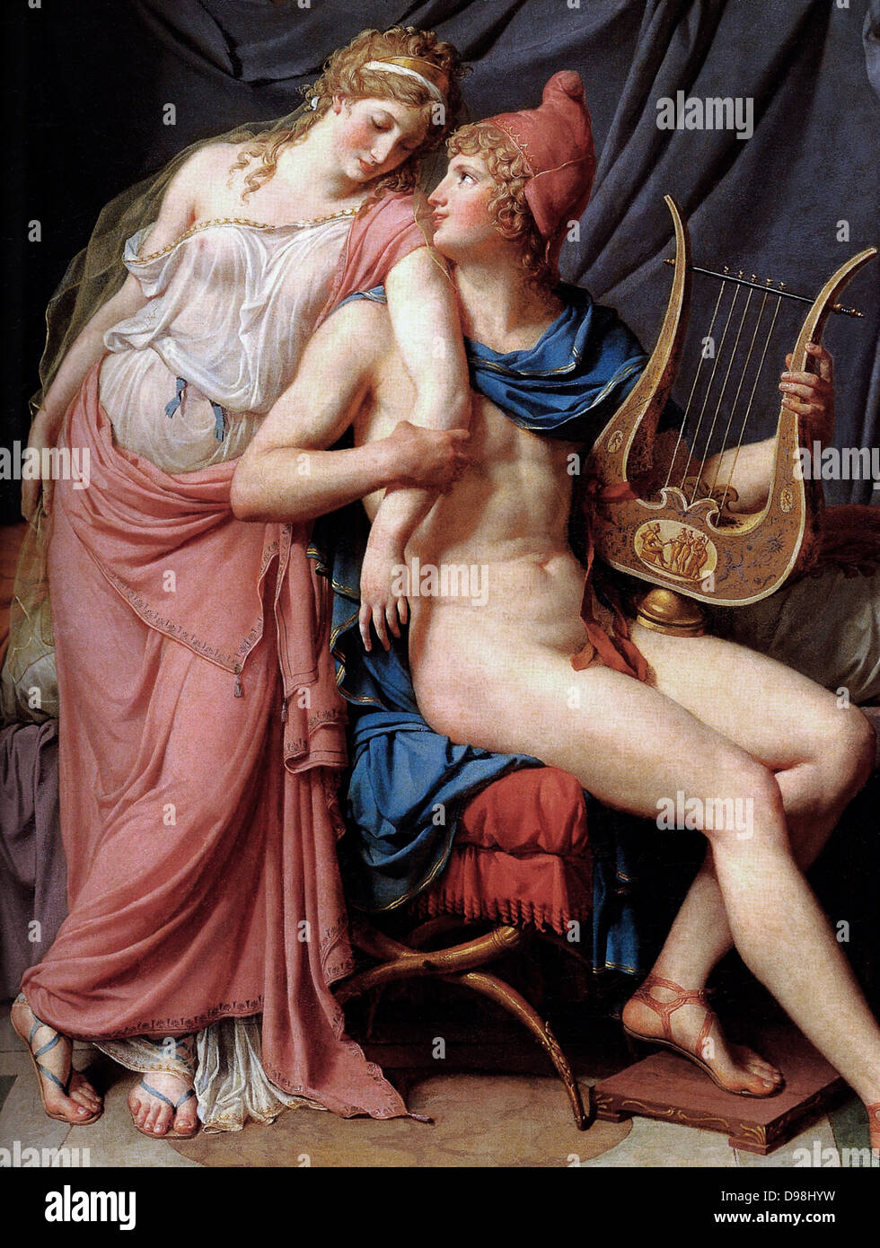 Jacques-Louis David: l'amore di Helen e Parigi (dettaglio), 1788 Foto Stock