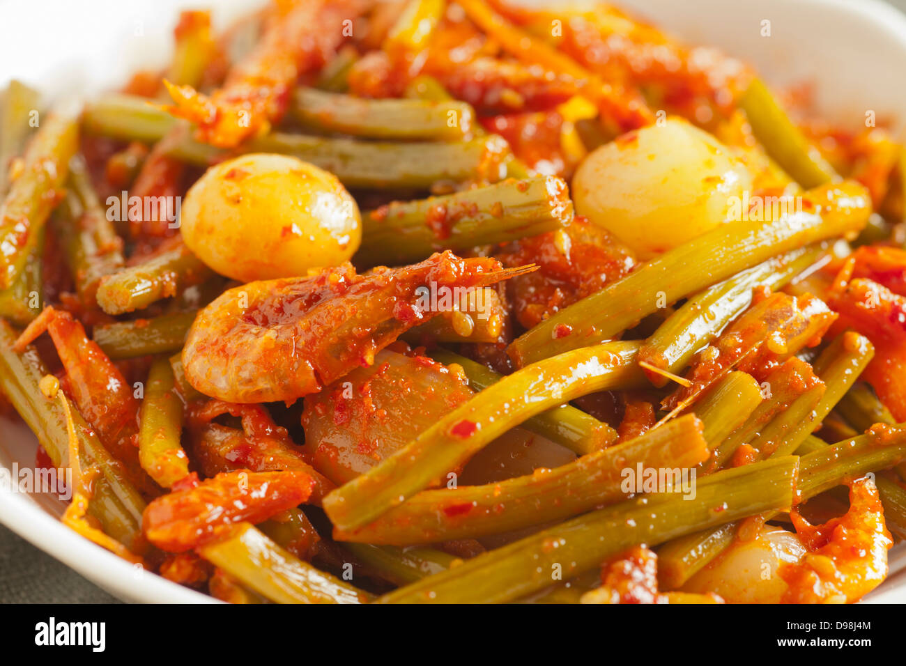 Il coreano aglio Scape Banchan Panchan Foto Stock