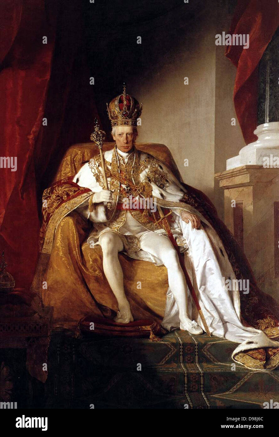 Francesco II (1768 - 2 Marzo 1835). Il re di Ungheria e Croazia. Regnò 1792 - 1835. Imperatore del Sacro Romano Impero. Reign 5 Luglio 1792 - 6 agosto 1806. Governata come Imperatore austriaco 1768-1835. Ritratto formale di Friedrich von Amerling (1803-1887) Foto Stock