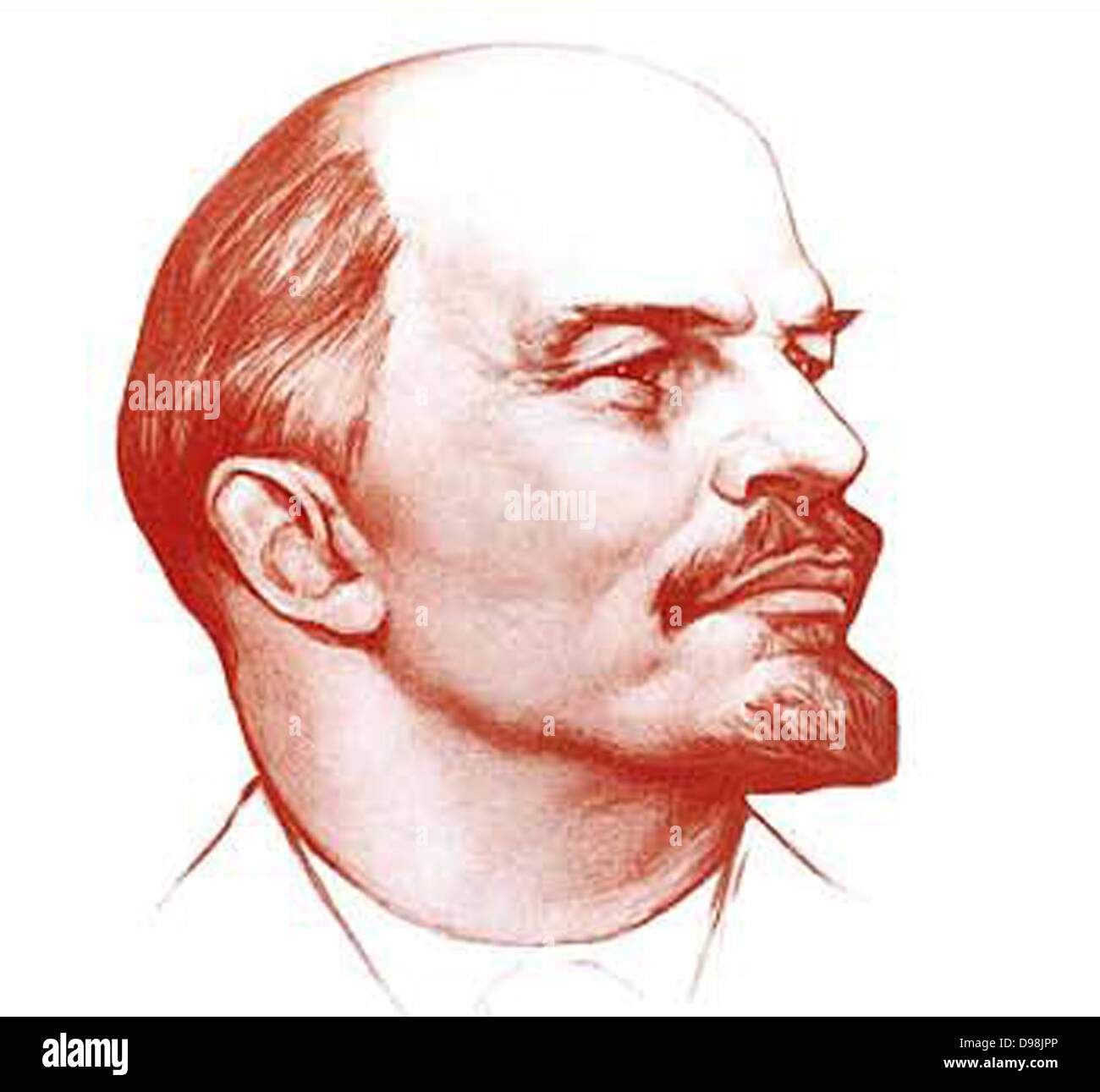 Vladimir Ilyich Lenin ( 1870 - 1924). Rivoluzionario russo e comunista che ha portato la Rivoluzione di ottobre del 1917. Anche la testa dello stato sovietico durante 1917-1924 Foto Stock