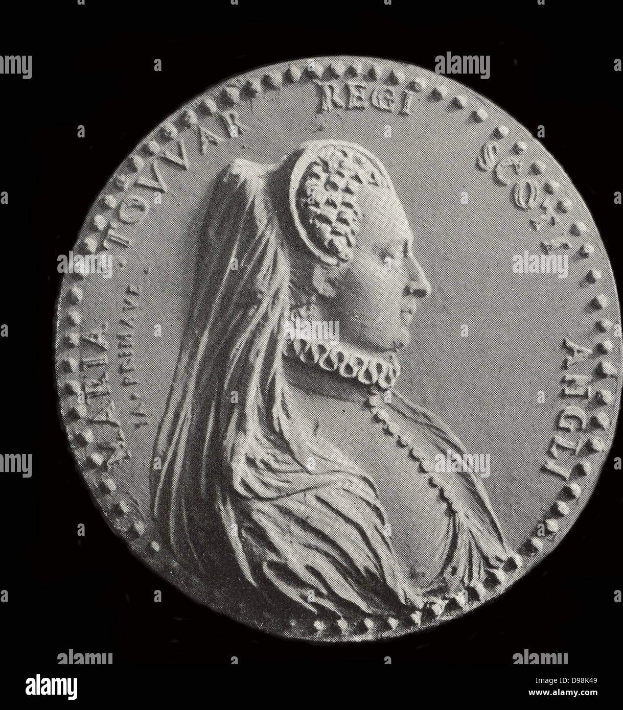 Cameo raffigurante la regina Maria di Scozia. Maria Stuart (8 dicembre 1542 - 8 febbraio 1587) è stato regnant Regina di Scozia dal 14 dicembre 1542 al 24 luglio 1567. Foto Stock