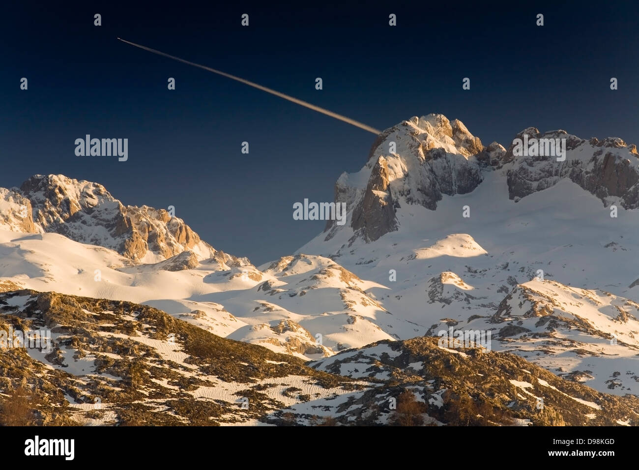 La gamma della montagna nel Parco Nazionale di Picos de Europa, Asturias, Spagna, Europa. Foto Stock