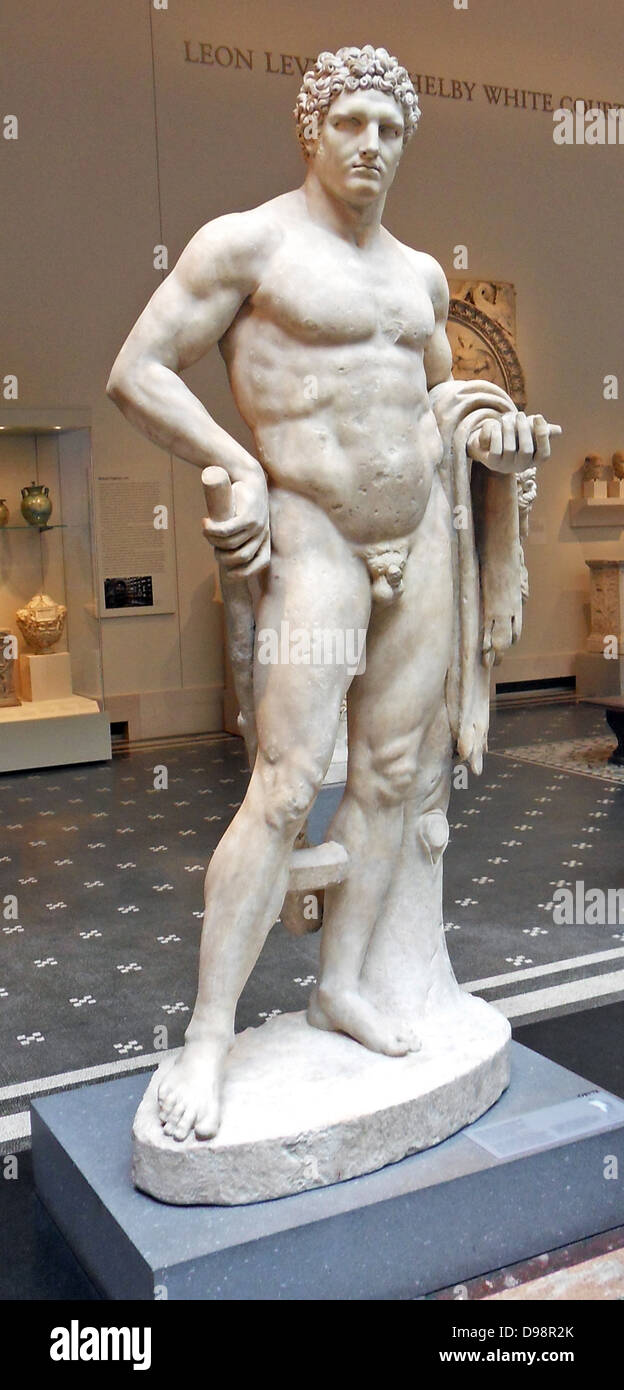 Statua in marmo di un giovane Ercole. Roman A.D. 68-98 Foto Stock