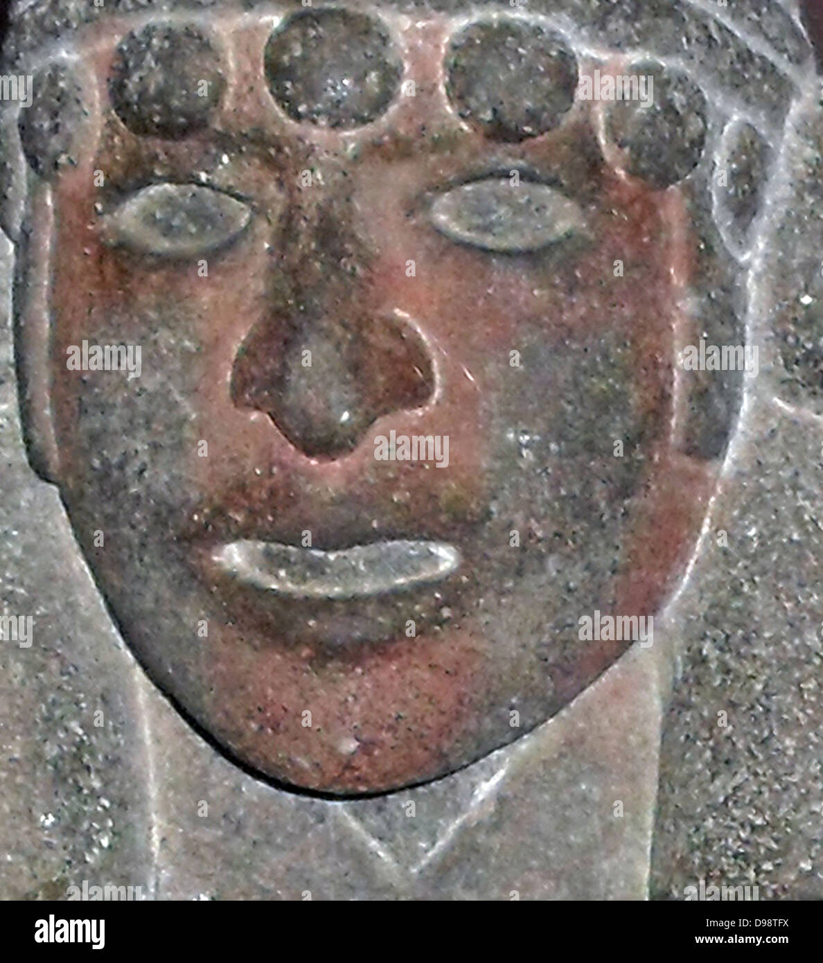 Tonatiuh dio Sole. Azteca, pietra vulcanica scolpita, circa 1350-1521 Messico Foto Stock