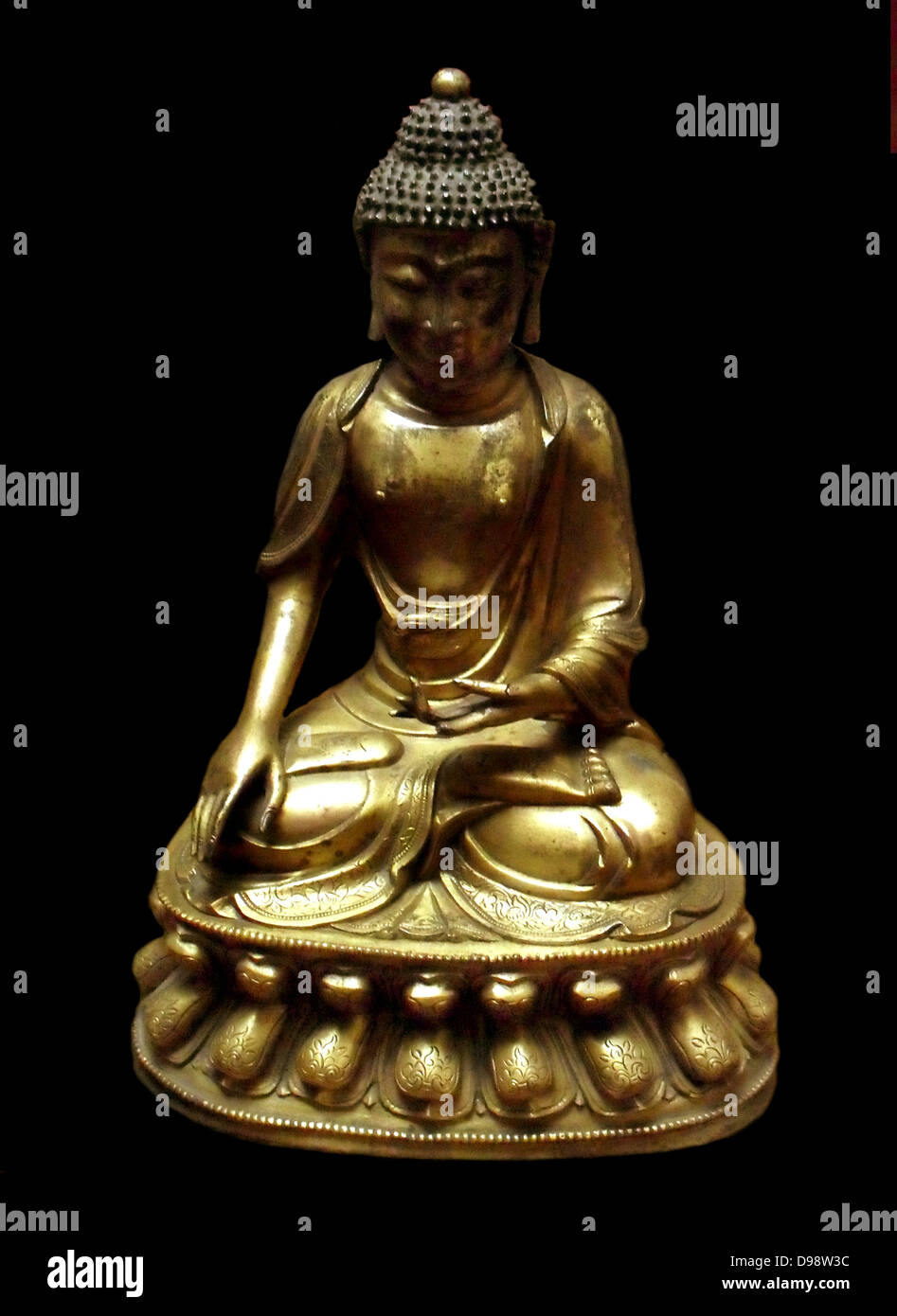 Il Buddha cinese Satyamuni XVII secolo buddista Foto Stock
