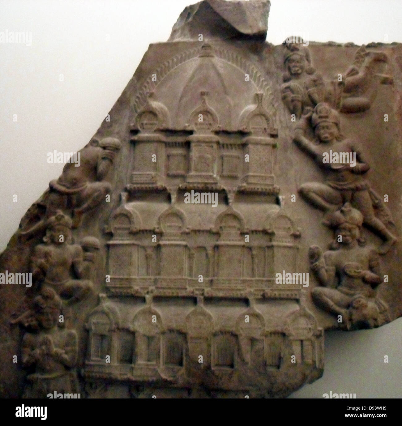 Santuario piani. fine primo secolo-inizi II secolo. Scuola Amaravati (I secolo A.C. - III secolo d.c. scultura da calcare marmoreo Andhra Pradesh in India Foto Stock