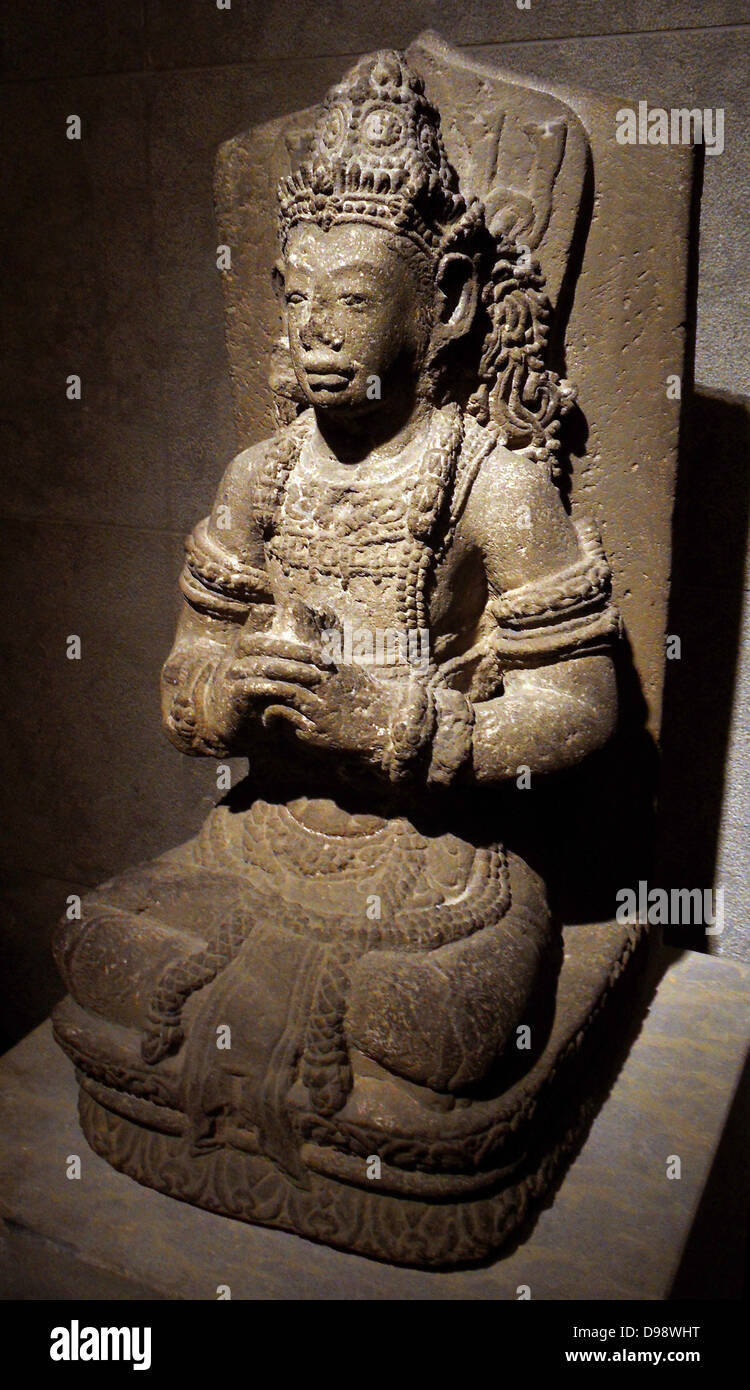 Statua funeraria dall' Indonesia (Java). La religione indù XV secolo Foto Stock