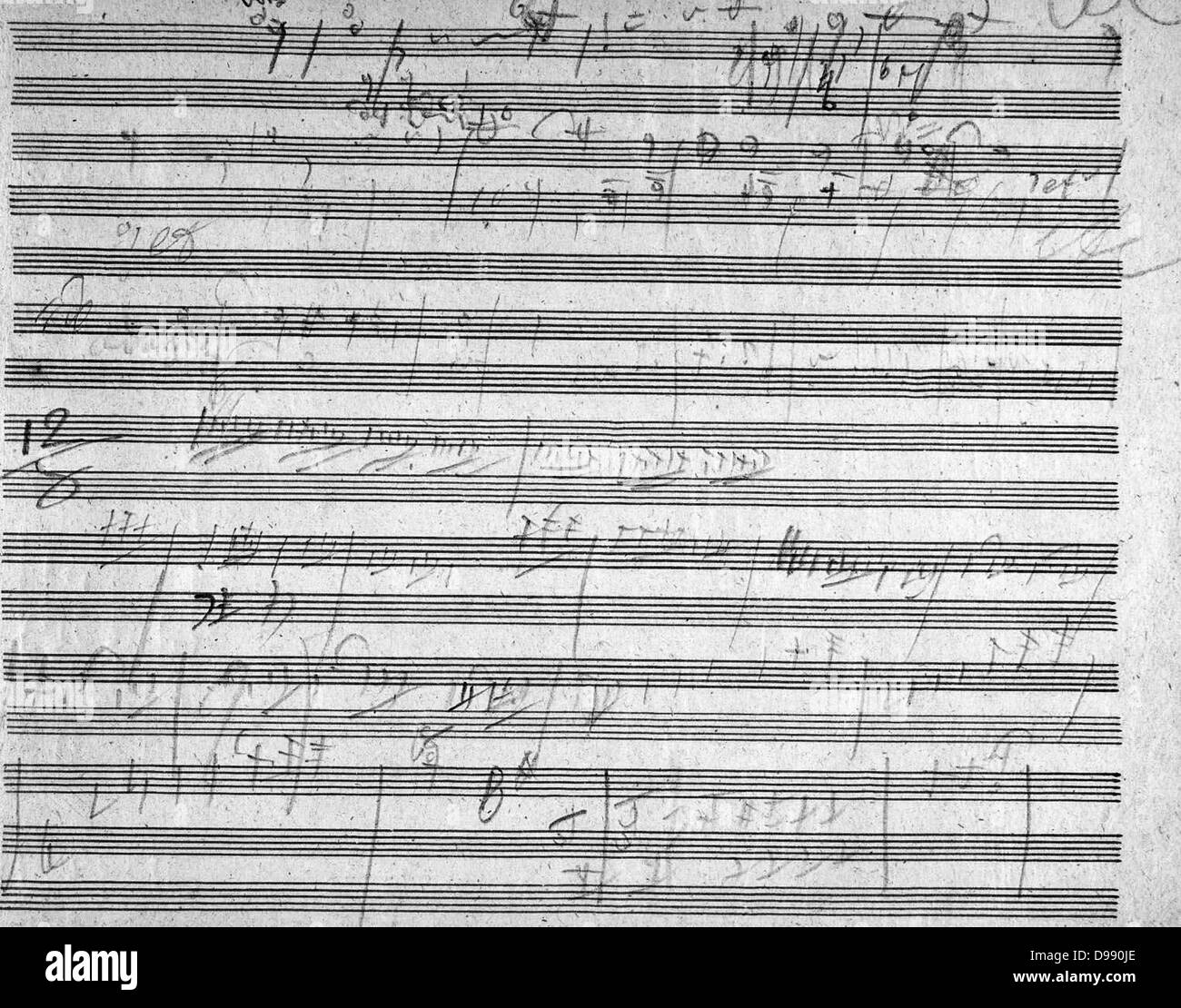 Ludwig van Beethoven (16 dicembre 1770- 26 marzo 1827) era un compositore tedesco e il pianista. Egli è stato una figura fondamentale nel periodo transitorio tra la classica e romantica epoche la musica classica occidentale e rimane uno dei più acclamati e influenti compositori di tutti i tempi.ritratto da W.J. Mähler nel 1804 Foto Stock