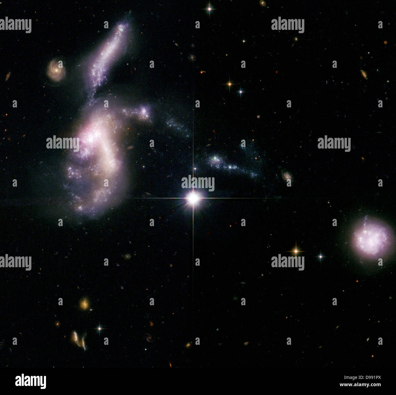 Hickson gruppo compatto 31, uno di 100 compact gruppi galaxy catalogati dalla Canadian astronomo Paolo Hickson. Il credito della NASA. La scienza astronomia Foto Stock