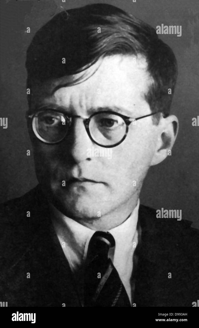 Dmitri Šostakovič 1906 - 1975. Compositore sovietico e uno dei più celebri compositori del ventesimo secolo. Foto Stock