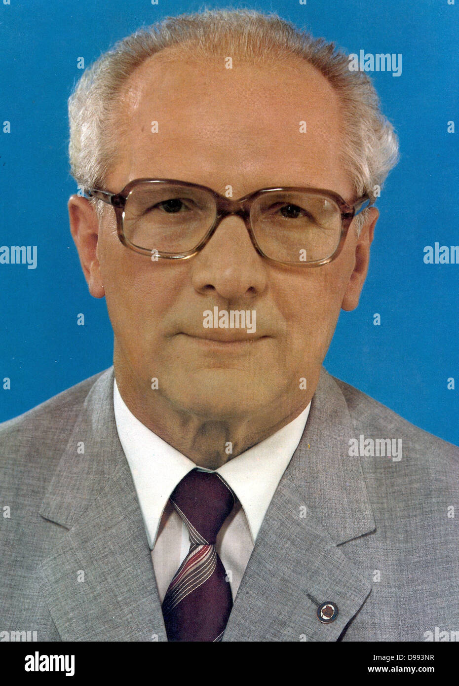 Erich Honecker 1912 - 1994, tedesco comunista che ha portato la Repubblica democratica tedesca (Germania orientale) dal 1971 fino al 1989. Foto Stock