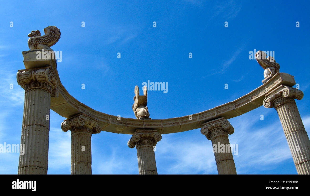 L'immagine del complesso architettonico con colonne Foto Stock