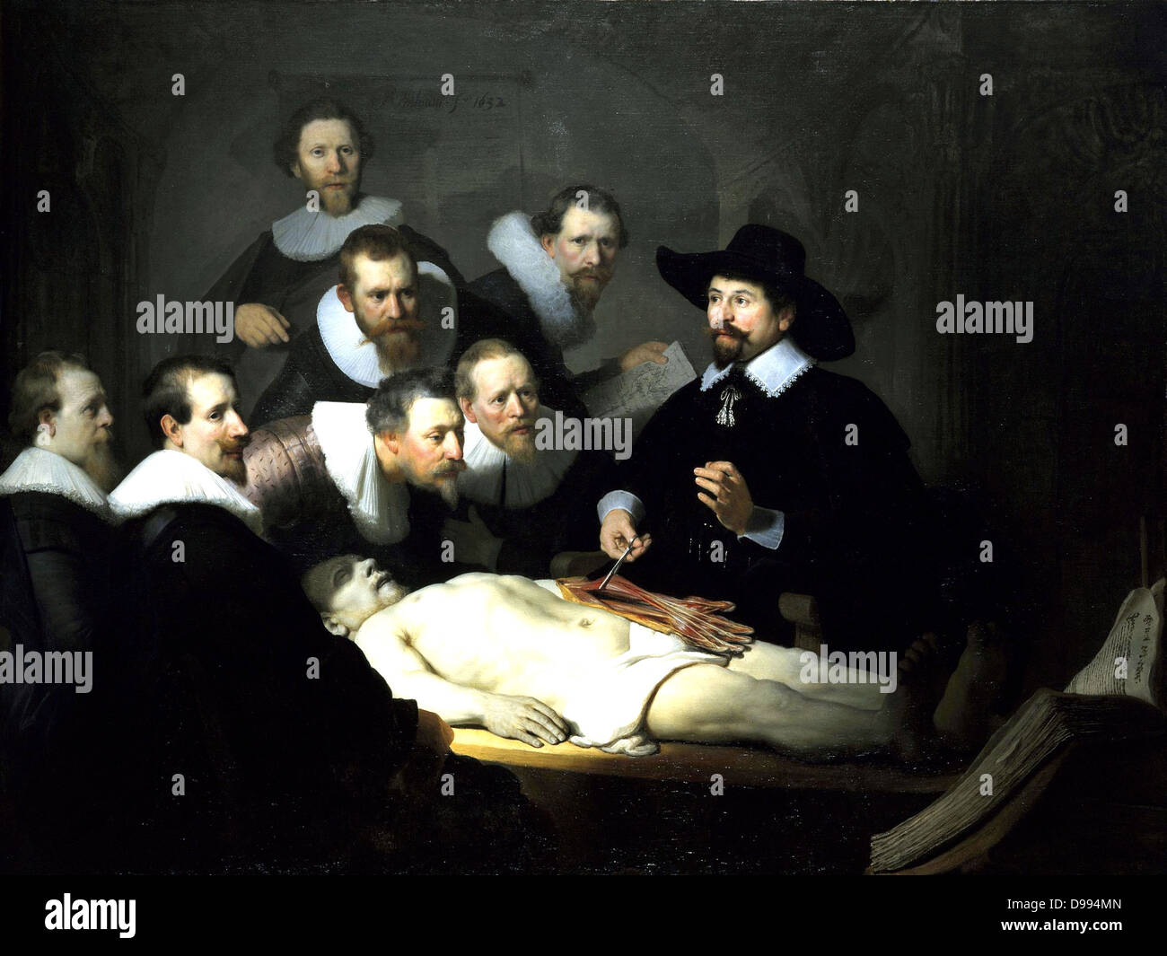 Rembrandt van Rijn (1606 - 1669) La Lezione di anatomia del dottor Nicolaes Tulp. 1632 olio su tela Foto Stock