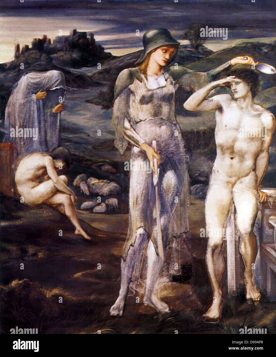 Sir Edward Burne-Jones (1833-1898) La chiamata di Perseo 1877-1898 Olio su tela Foto Stock