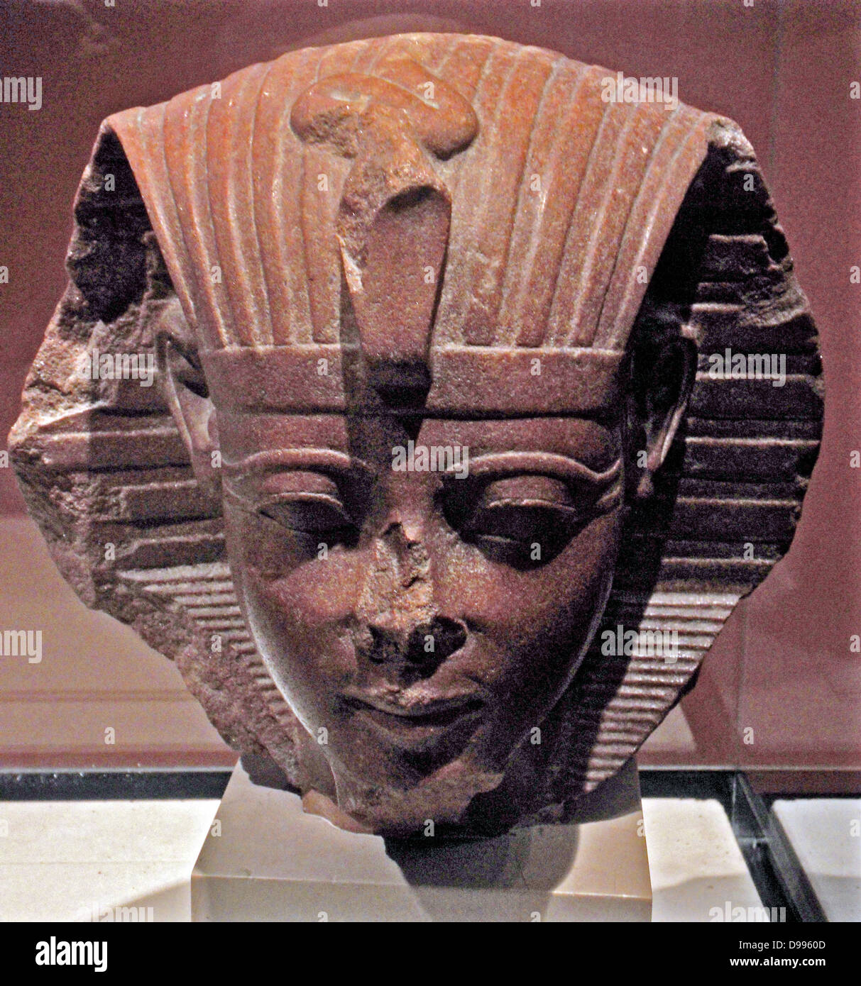 Testa della Sfinge, probabilmente del re Amenofi II Foto Stock